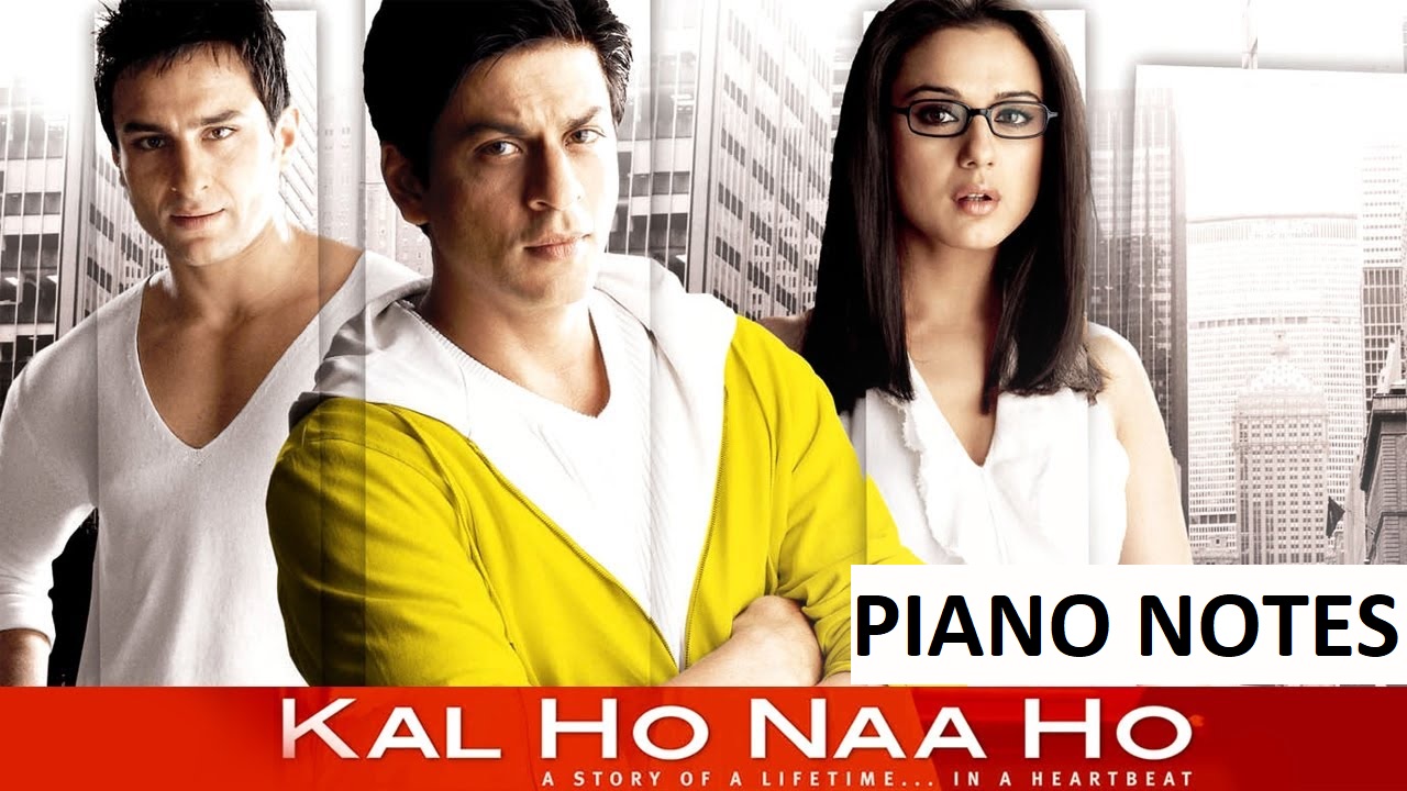 Kal Ho Na Ho Title Track Piano Notes (Shahrukh Khan, Priety Zinta) with Piano Tutorial and Midi File